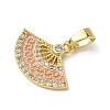 Brass Micro Pave Cubic Zirconia Pendants KK-I371-28G-03-2
