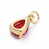 Brass Micro Pave Cubic Zirconia Pendants ZIRC-E164-64G-A-2