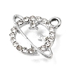 UV Plating Alloy Crystal Rhinestone Pendants RB-CBAD37D-01P-2