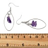 Natural Amethyst Dangle Earrings EJEW-JE02150-03-3
