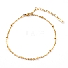 304 Stainless Steel Satellite Chain Anklets X-AJEW-AN00393-1