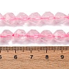 Faceted Natural Rose Quartz Gemstone Bead Strands G-J331-02-8mm-6