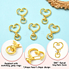 40Pcs Heart Zinc Alloy Swivel Lobster Clasps FIND-SP0001-20P-3