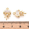 Brass Pave Cubic Zirconia Pendants KK-T074-94B-G-3