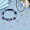 10Pocs 2 Colors Brass Micro Pave Clear Cubic Zirconia Spacer Beads KK-HS0001-53-6