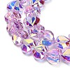 Electroplate Transparent Glass Beads Strands X-EGLA-B012-AB06-3