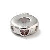 Valentine's Day Brass Micro Pave Clear Cubic Zirconia Beads KK-K361-06P-2