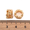 Brass Micro Pave Clear Cubic Zirconia European Beads KK-Z066-12G-3