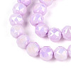 Anti-Tarnish Electroplate Glass Beads Strands GLAA-N010-6mm-04-2