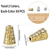 Tibetan Style Alloy Bead Cone PALLOY-FH0001-47-NR-2