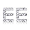 Brass Cubic Zirconia Stud Earrings EJEW-BB35118-E-1