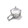 925 Sterling Silver with Cubic Zirconia Charms STER-Q004-04P-2