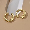 Rack Plating Brass Twist Rope Shape Cuff Earrings EJEW-G288-08G-1