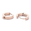 Ion Plating(IP) 304 Stainless Steel Huggie Hoop Earrings Findings STAS-I167-01A-RG-2