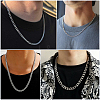 1Pc 304 Stainless Steel Cuban Link Chain Necklaces for Men Women NJEW-BM0001-08C-7
