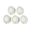Painted Opaque Acrylic Beads OACR-T029-02I-1