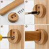 CHGCRAFT 12 Sets Beech Wood Closet Pole Socket FIND-CA0004-90-5