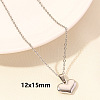 Stainless Steel Heart-Shaped Necklace Jewelry Luxury DIY Accessories PVD Vacuum Plating ZC7092-9-1