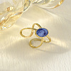 304 Stainless Steel Enamel Cuff Rings FS-WG277BE-09-1