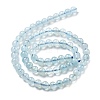 Natural Aquamarine Beads Strands G-R446-6mm-05-01-5