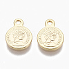Brass Coin Charms KK-R132-090-NF-1