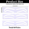 60Pcs 3 Styles Plastic Eyebrow Tattoo Practice Skin AJEW-CP0009-58B-2