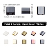 500Pcs 5 Style 2-Hole Opaque/Electroplate Glass Seed Beads SEED-SC0001-11-2