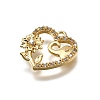 Brass Micro Pave Clear Cubic Zirconia Pendants KK-G530-01C-G-2
