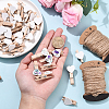 100Pcs 2 Styles Spray Painted Wooden Craft Pegs Clips DIY-YW0017-36-5