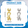 20Pcs 2 Colors Brass Hook and S-Hook Clasps KK-ME0002-92-2