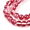 Baking Paint Transparent Glass Beads Strands DGLA-N011-8mm-06-3