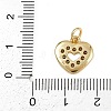 Brass Micro Pave Clear Cubic Zirconia Charms KK-D409-23G-3