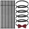 BENECREAT 16Pcs Adjustable Polyester Elastic Bow Tie Extender Bands FIND-BC0005-75B-02-1