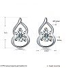 Exquisite 925 Sterling Silver Cubic Zirconia Stud Earrings EJEW-BB20112-7