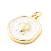Ocean Theme Brass Enamel Pendants X-KK-Q029-01A-G-2
