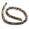 Dyed Natural Imperial Jasper Rondelle Beads Strands G-M275-03-4mm-2