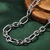 Non-Tarnish 304 Stainless Steel Figaro Chain Necklaces NJEW-O124-03P-1