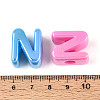 UV Plating Opaque Acrylic European Beads OACR-M027-03N-4