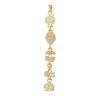 Brass Micro Pave Clear Cubic Zirconia Big Pendants CU-CBA2C2D-02G-1