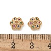 Brass Micro Pave Cubic Zirconia Bead Caps ZIRC-F141-17G-2