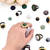 Adjustable Flower Alloy & Iron Bezel Cup Ring Base with Rotatable Tray MAK-T012-06G-5