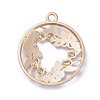 Zinc Alloy Open Back Bezel Pendants PALLOY-E577-27KCG-2