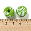 Printed Wood European Beads WOOD-G022-09B-3