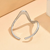 Wave 304 Stainless Steel Cuff Rings FS-WG0CC98-01-3
