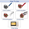 DIY Plastic Heat Shrink Film Paper & Iron Keychain Kits DIY-YW0009-30-3