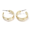 Brass Stud Earrings EJEW-P264-A07-G-2