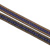 Ethnic Style Embroidery Flat Polyester Elastic Rubber Cord/Band OCOR-WH0079-97B-1