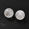 Frosted Transparent Acrylic Beads OACR-F013-13-4