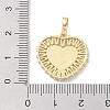 Rack Plating Brass Micro Pave Clear Cubic Zirconia Pendants KK-A224-15G-04-3