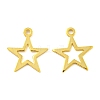 925 Sterling Silver Hollow Star Charms STER-B005-38G-1